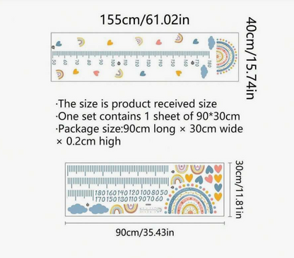 Groeimeter Sticker Regenboog